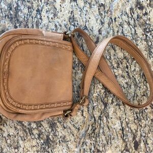 Lucky Brand Tan Leather Crossbody Bag